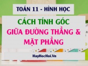 Cách tính Góc giữa Đường thẳng và Mặt phẳng, Bài tập...